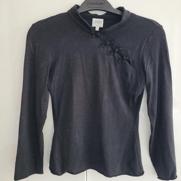 Armani Collezioni Women's Mandarin Collar Shirt Size 4 - Picture 1 of 5